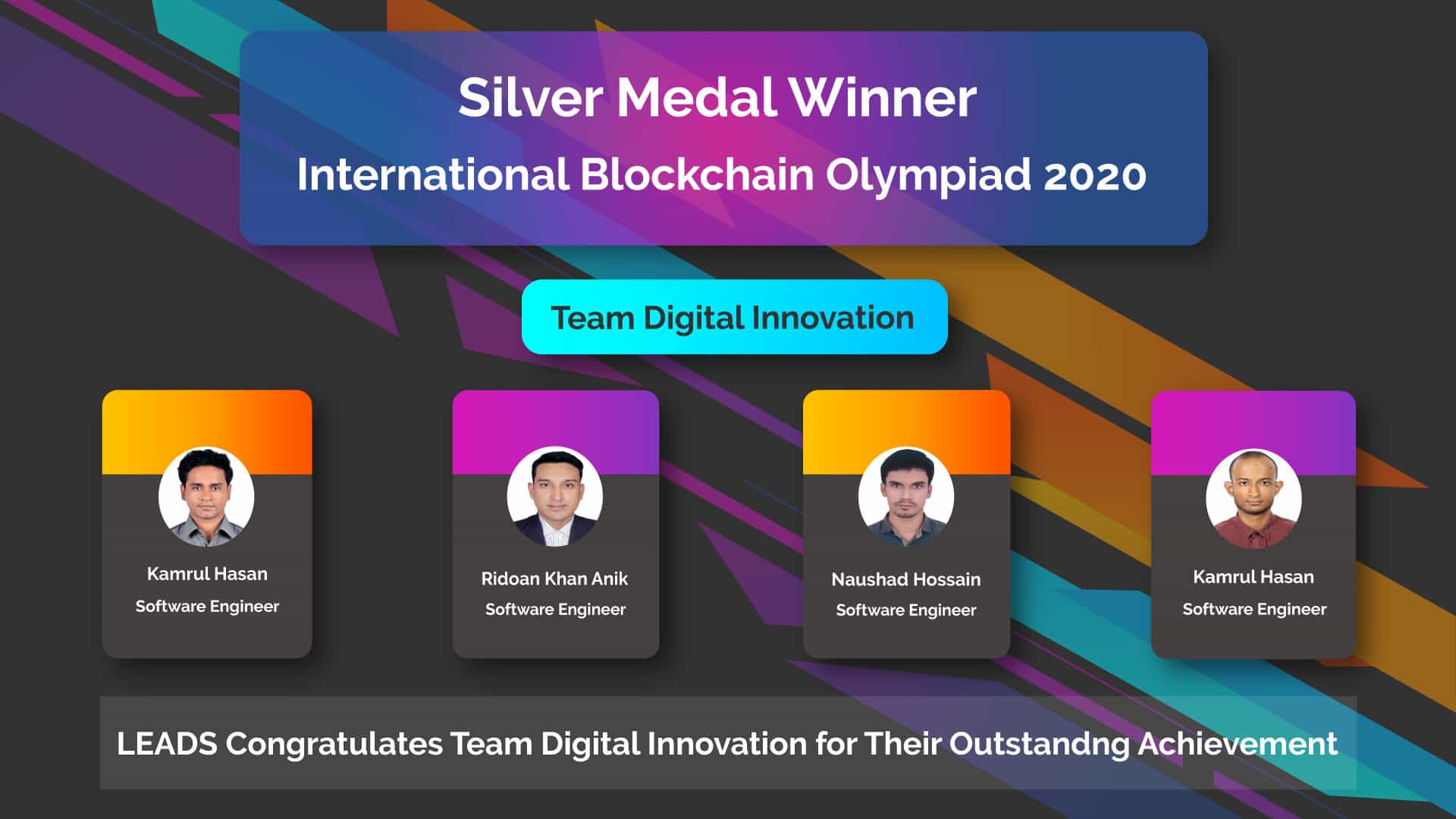 Team Digital Innovation Wins Silver Medal Award in International Blockchain Olympiad 2020